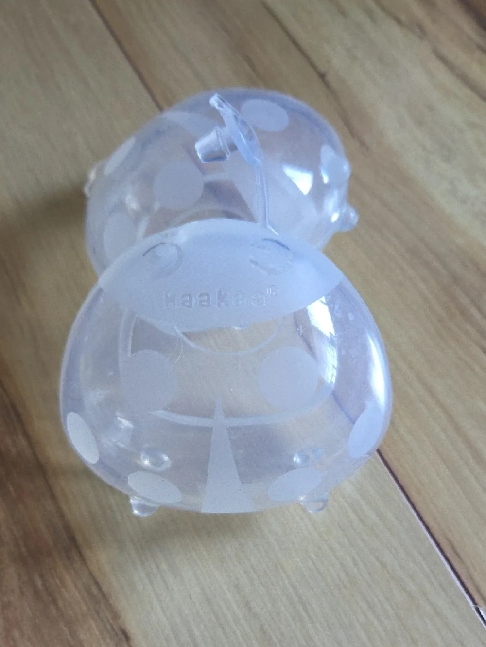 Haakaa Clear Ladybug Silicone Breast Milk Collectors - 2 Pack - Picture 3 of 4